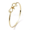 Bowknot Brass Bangles BJEW-D039-39G-1