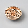 1-Hole Alloy Rhinestone Buttons BUTT-WH0020-69G-2