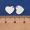 925 Sterling Silver Blank Heart Charms STER-F057-04S-3