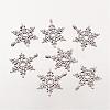 Christmas Snowflake Tibetan Style Alloy Pendants A0353Y-1