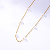 Stainless Steel Chain Necklace with Imitation Pearl Beaded for Women ZY9444-3