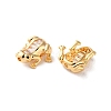 Brass Micro Pave Clear Cubic Zirconia Beads KK-L221-002G-2