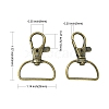 Alloy Swivel Clasps FIND-CJC0012-093AB-2