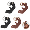CHGCRAFT 2 Pairs 2 Colors Leather Undamaged Bag D Ring Connector FIND-CA0007-93-1