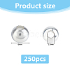 250Pcs Brass Smooth Round Beads KK-DC0004-34-2
