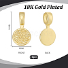 10Pcs Brass Glue-on Flat Pad Bails KK-PH0014-75G-2
