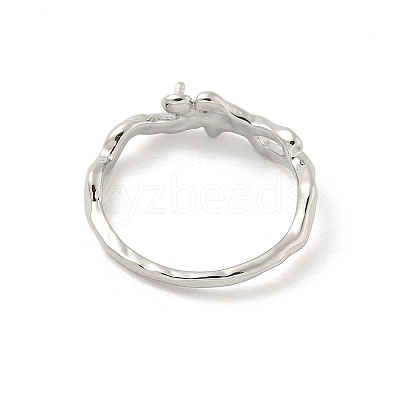 Brass Finger Ring Settings KK-G518-05P-1