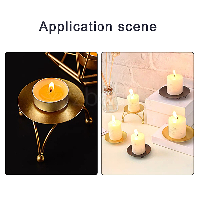 Iron Candle Holder AJEW-FH0001-12-1