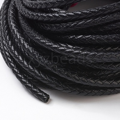 Braided Leather Cord with Core WL-F009-B02-5mm-1