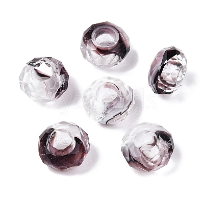 Two Tone Glass European Beads GDA009-3-1