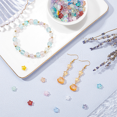 200Pcs Spray Painted Glass Beads GLAA-SP0001-06-1