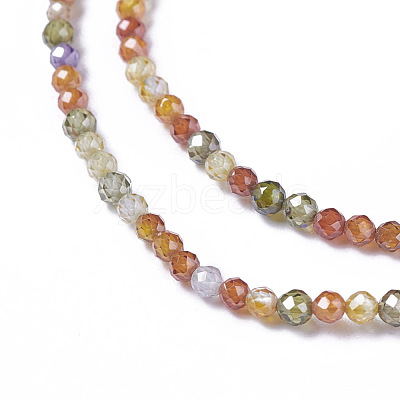 Cubic Zirconia Beads Strands X-G-F596-48A-3mm-1