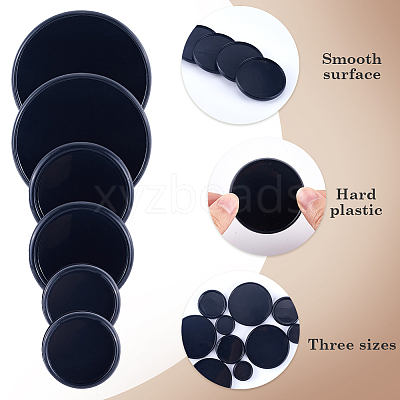 36Pcs 3 Styles Plastic Loose Leaf Ring Round Binder Discs DIY-CP0010-96B-1
