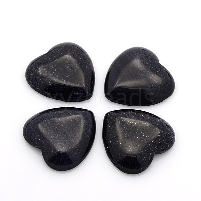 Synthetic Blue Goldstone Cabochons G-P021-06-1