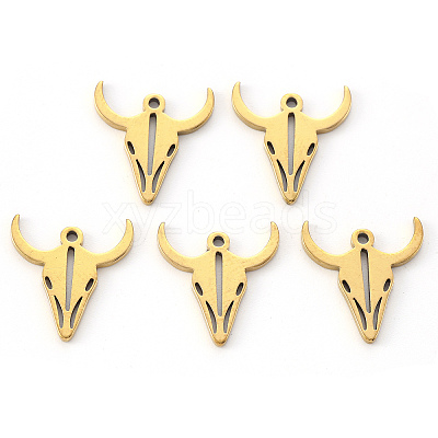 PVD Vacuum Plating 304 Stainless Steel Charms STAS-N092-52G-1