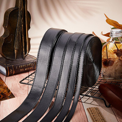 Flat PU Imitation Leather Cord LC-WH0006-05B-02-1