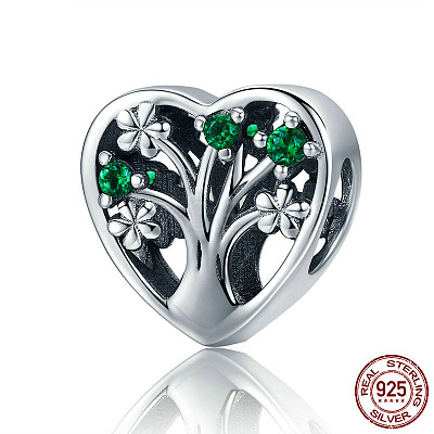 925 Sterling Silver European Beads STER-FF0009-08AS-11-1