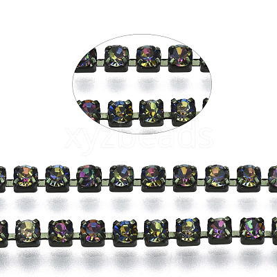Electrophoresis Iron Rhinestone Strass Chains CHC-Q009-SS6.5-B10-1