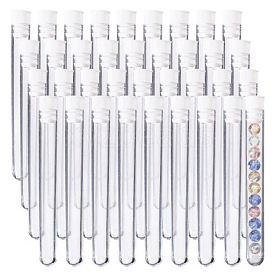 150Pcs Plastic Sewing Needle Organizers Tubes with Cap CON-CA0001-037B-1