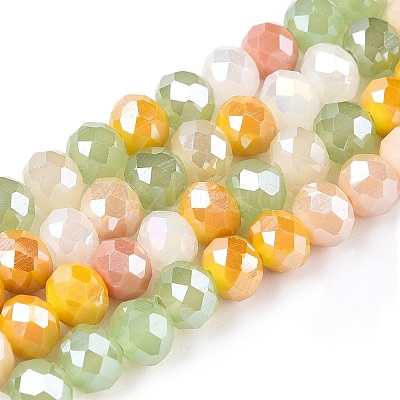 Electroplate Glass Beads Strands GLAA-T023-D16-05-1