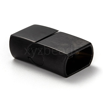 304 Stainless Steel Magnetic Clasps with Glue-in Ends STAS-I171-11EB-1