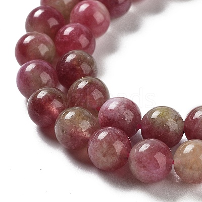 Natural Jade Imitation Watermelon Tourmaline Beads Strands X-G-NH0006-A01-02-1-1