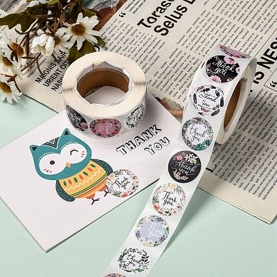 1 Inch Thank You Stickers X1-DIY-G013-A13-1
