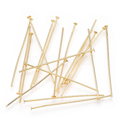 Brass Flat Head Pins KK-G331-11-0.7x40-1