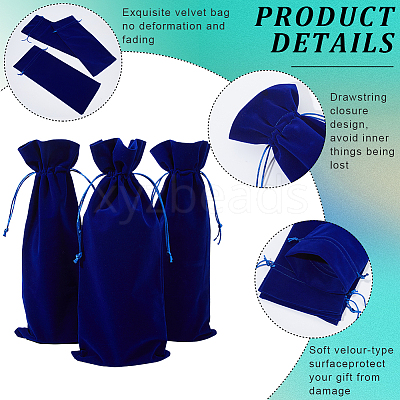 4Pcs Velvet Wine Bottle Packing Pouches ABAG-BBC0001-13A-1