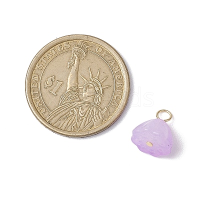 Acrylic Lotus Pendants PALLOY-JF02712-04-1