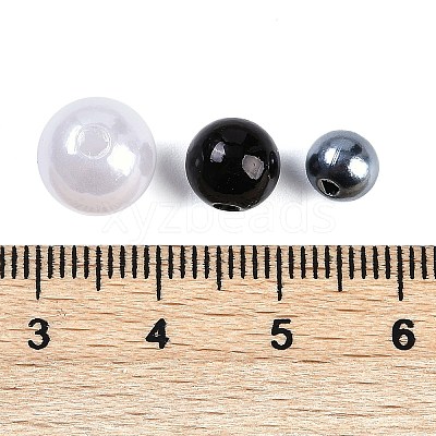 ABS Plastic Imitation Pearl Beads X-KY-G030-01F-1