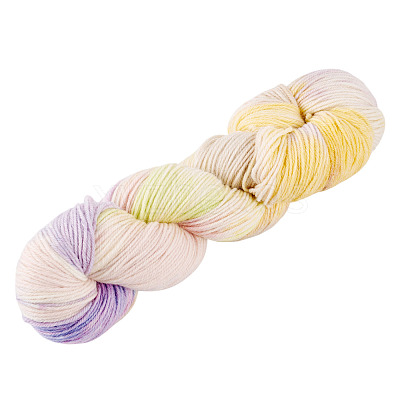 1 Skein 80% Wool 20% Acrylic Fiber Rainbow Segment Dyed Yarn OCOR-TA0003-02E-1