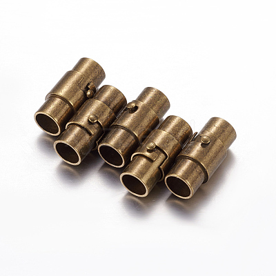 Brass Locking Tube Magnetic Clasps LS-KK-MC077-AB-1