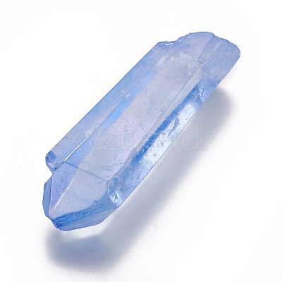 Electroplate Natural Quartz Crystal Beads KK-F757-G06-1