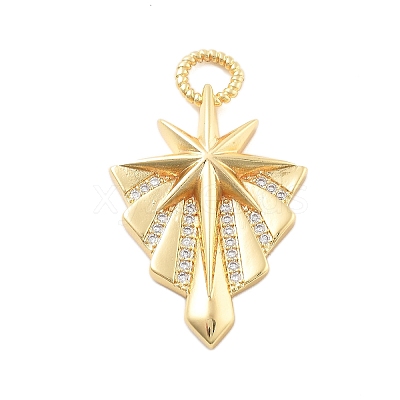 Brass Micro Pave Cubic Zirconia Pendants KK-L209-095G-1