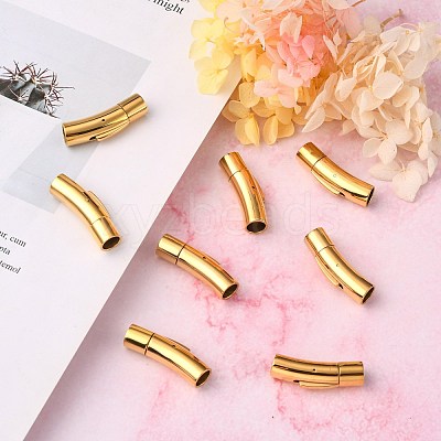 304 Stainless Steel Bayonet Clasps STAS-I013-6mm-G-1