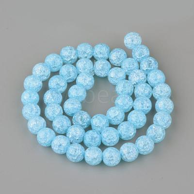 Synthetic Crackle Quartz Beads Strands GLAA-S134-10mm-13-1