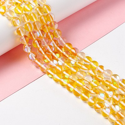 Synthetic Moonstone Beads Strands G-E573-02B-12-1