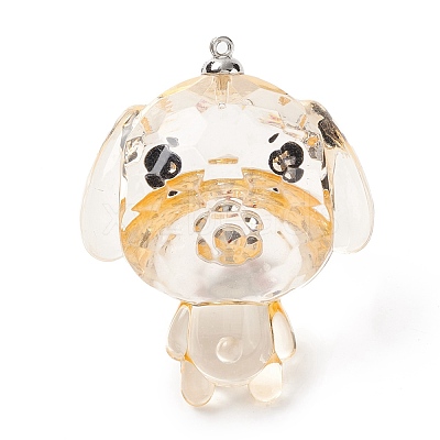 Transparent Acrylic Rhinestone Big Pendants TACR-P002-01C-1