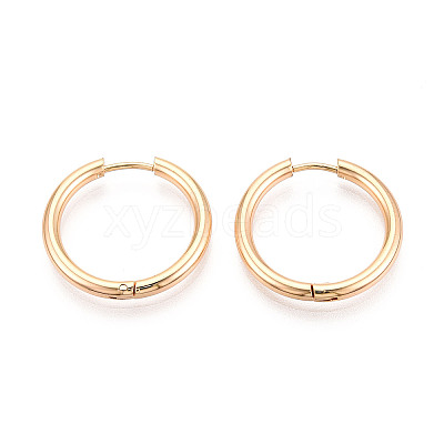 304 Stainless Steel Hoop Earrings EJEW-T048-24D-G-1