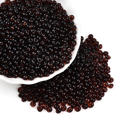 3/0 Baking Paint Glass Fringe Seed Beads SEED-A034-04J-1