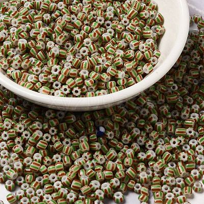 8/0 Opaque Colours Seep Glass Seed Beads SEED-F003-04B-07-1