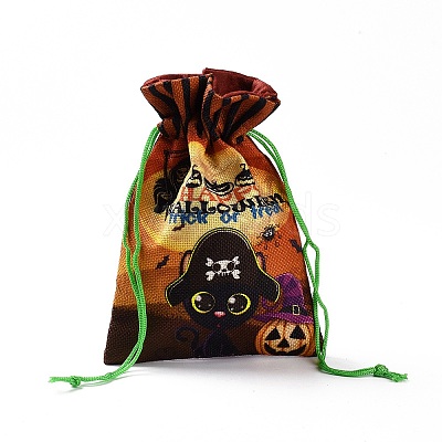 Halloween Cotton Cloth Storage Pouches ABAG-A005-01E-1