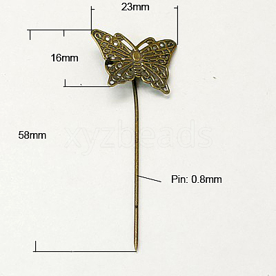 Iron Hair Stick Findings X-IFIN-I010-AB-NF-1