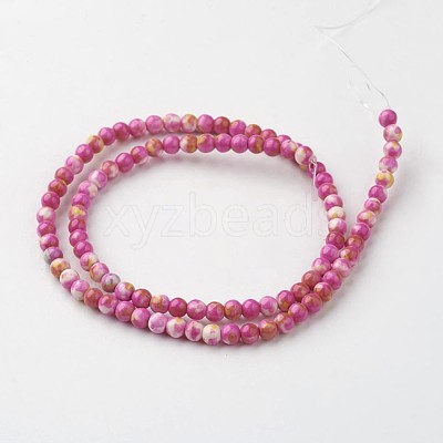 Natural Ocean White Jade Bead Strands G-G916-4mm-03-1