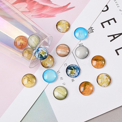 Luminous Glass Cabochons GLAA-SZ0001-13-1