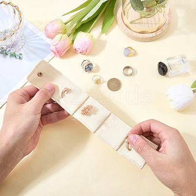 1Pc PU Leather Jewelry Rolls ABAG-CL0001-43D-1
