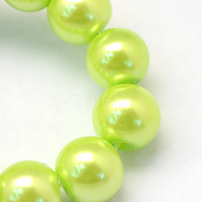 Baking Paint Pearlized Glass Pearl Round Bead Strands HY-Q003-10mm-66-1