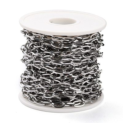 Tarnish Resistant 304 Stainless Steel Paperclip Chain CHS-H031-06P-1