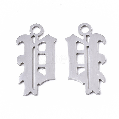 Tarnish Resistant 201 Stainless Steel Pendants STAS-N091-40P-1